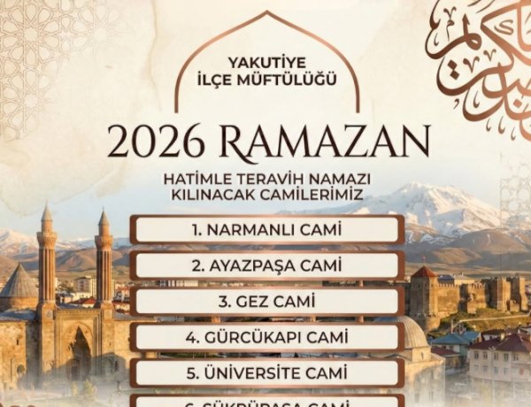 2026 Ramazan’da Hatimle Teravih Kılınacak Camiler Açıklandı
