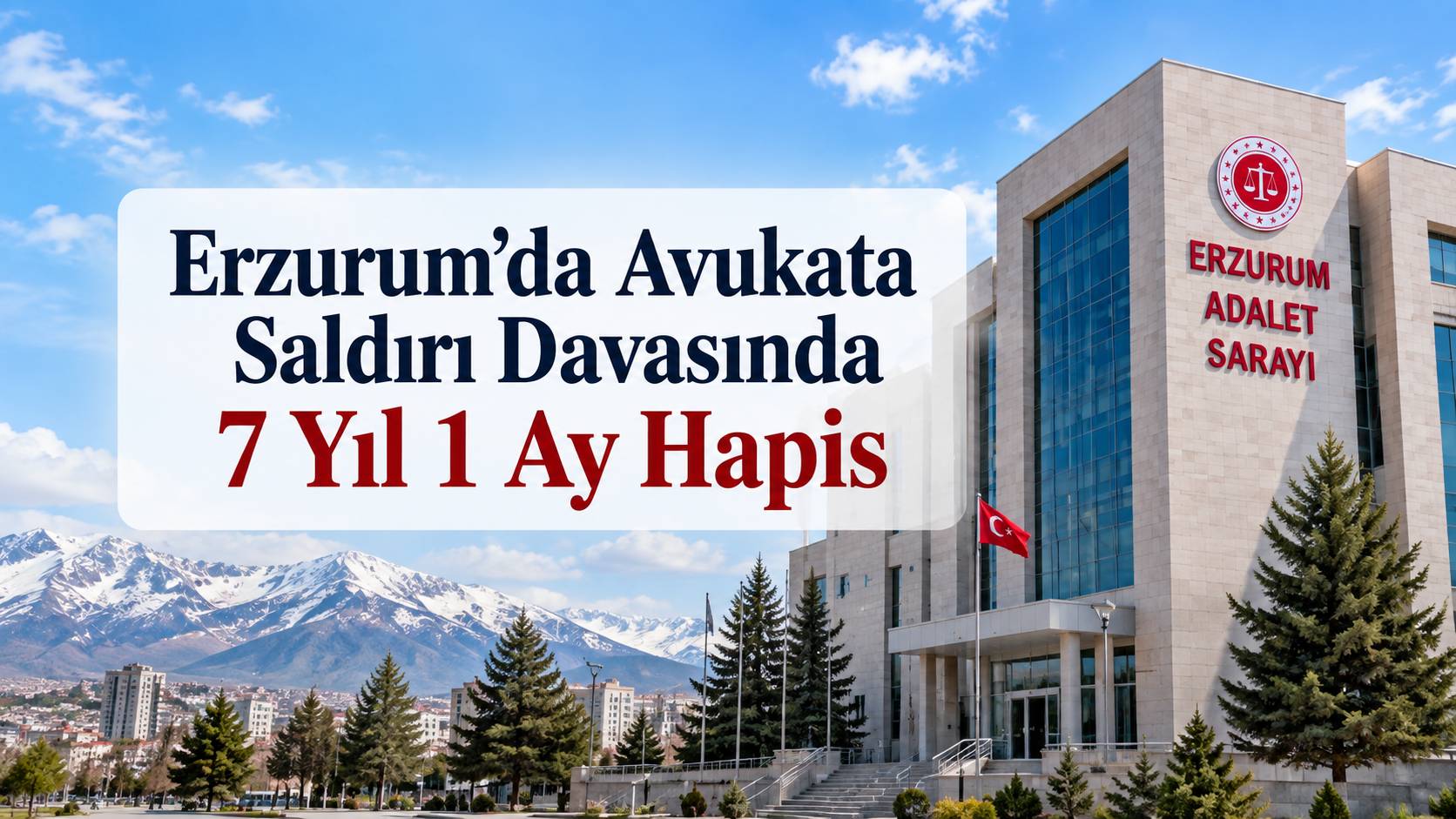 Erzurum’da Avukata Saldırı Davasında 7 Yıl 1 Ay Hapis Cezası